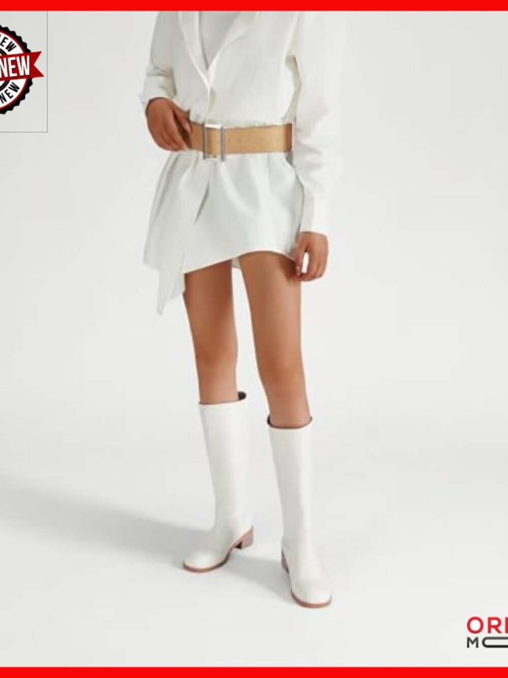 Knee High Boots Wide Calf Platform Chunky Heel Pull On Square Toe - Picture 6 of 7